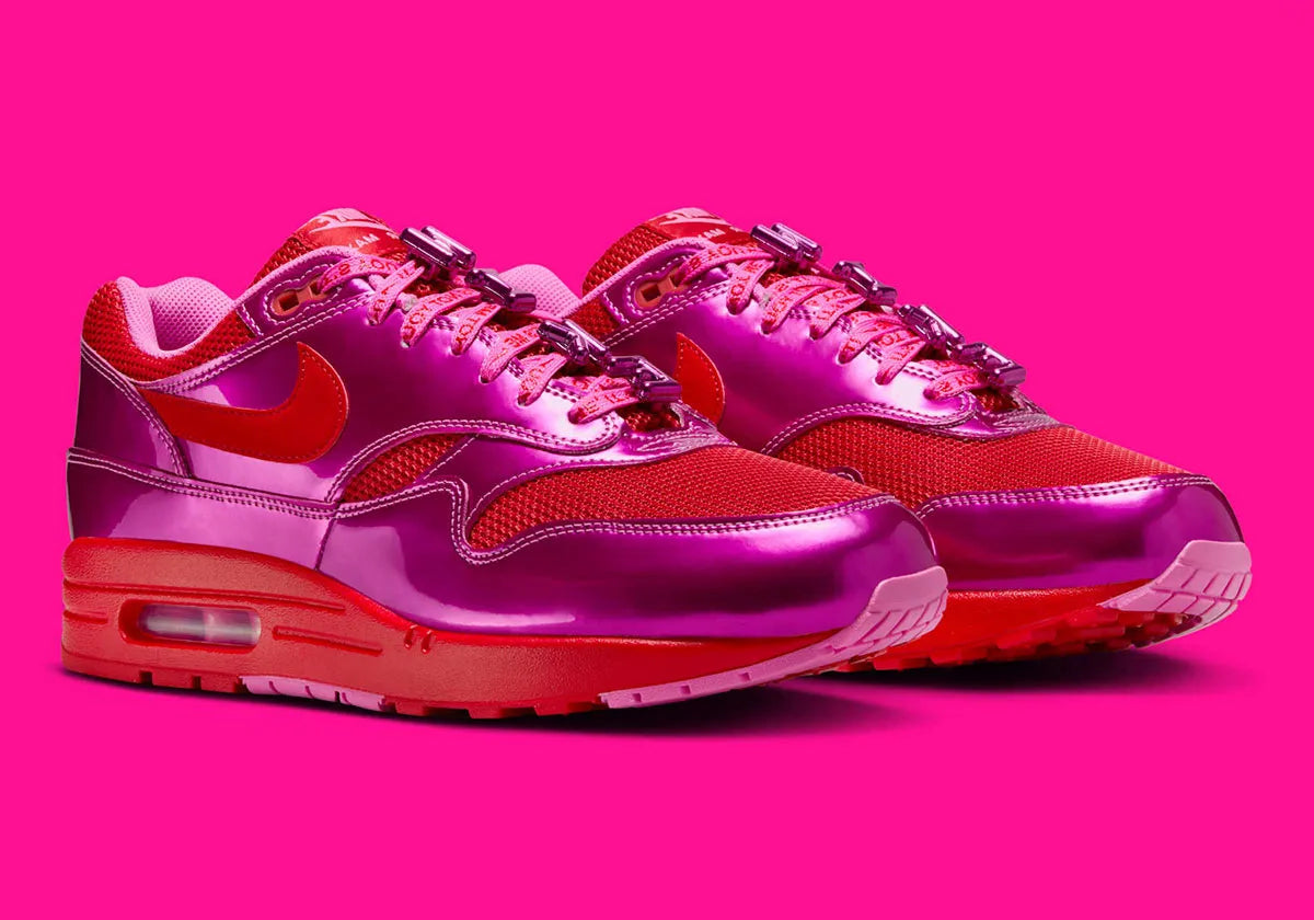 Nike Air Max 1 PRM Valentine's Day Playful Pink vernis rose rouge violet 