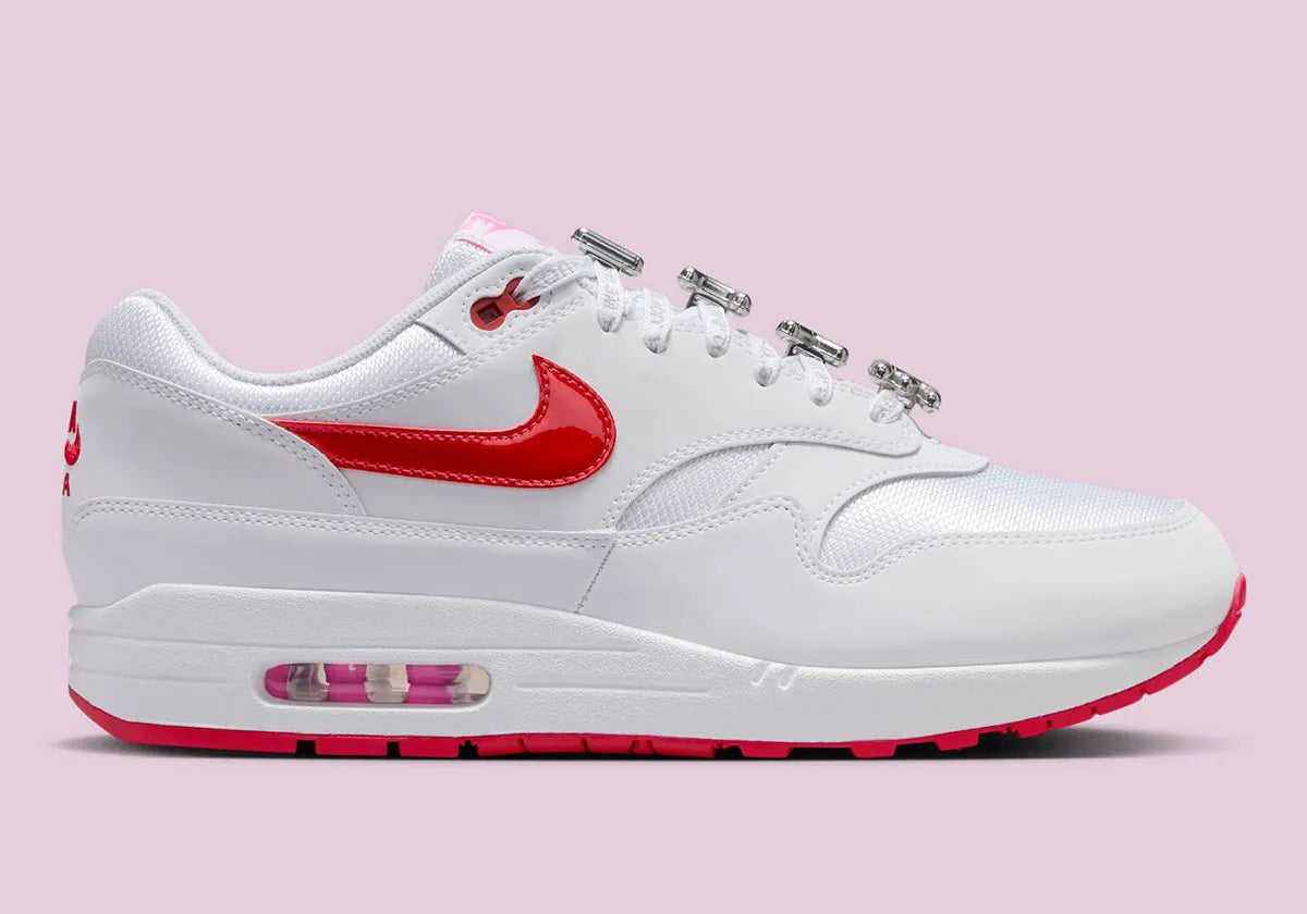 Nike Air Max 1 PRM Valentine's Day White rouge blanc argent