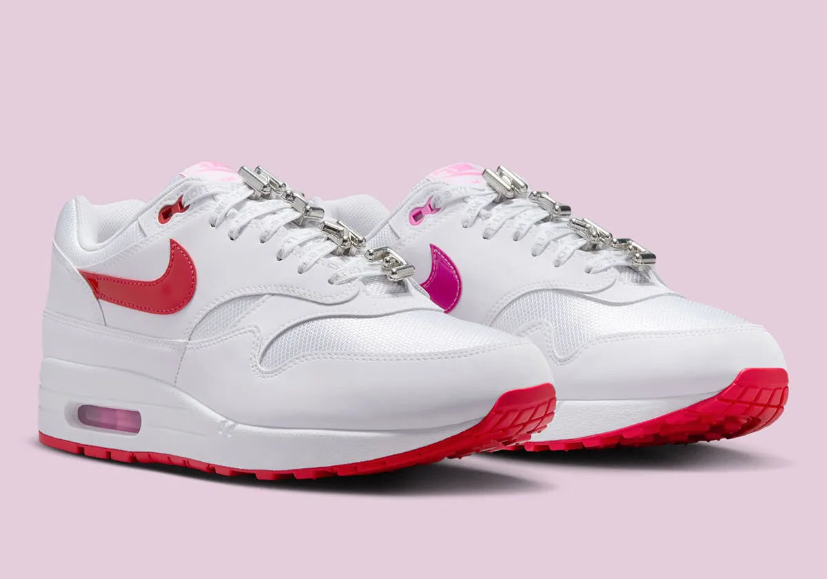 Nike Air Max 1 PRM Valentine's Day White rouge blanc argent