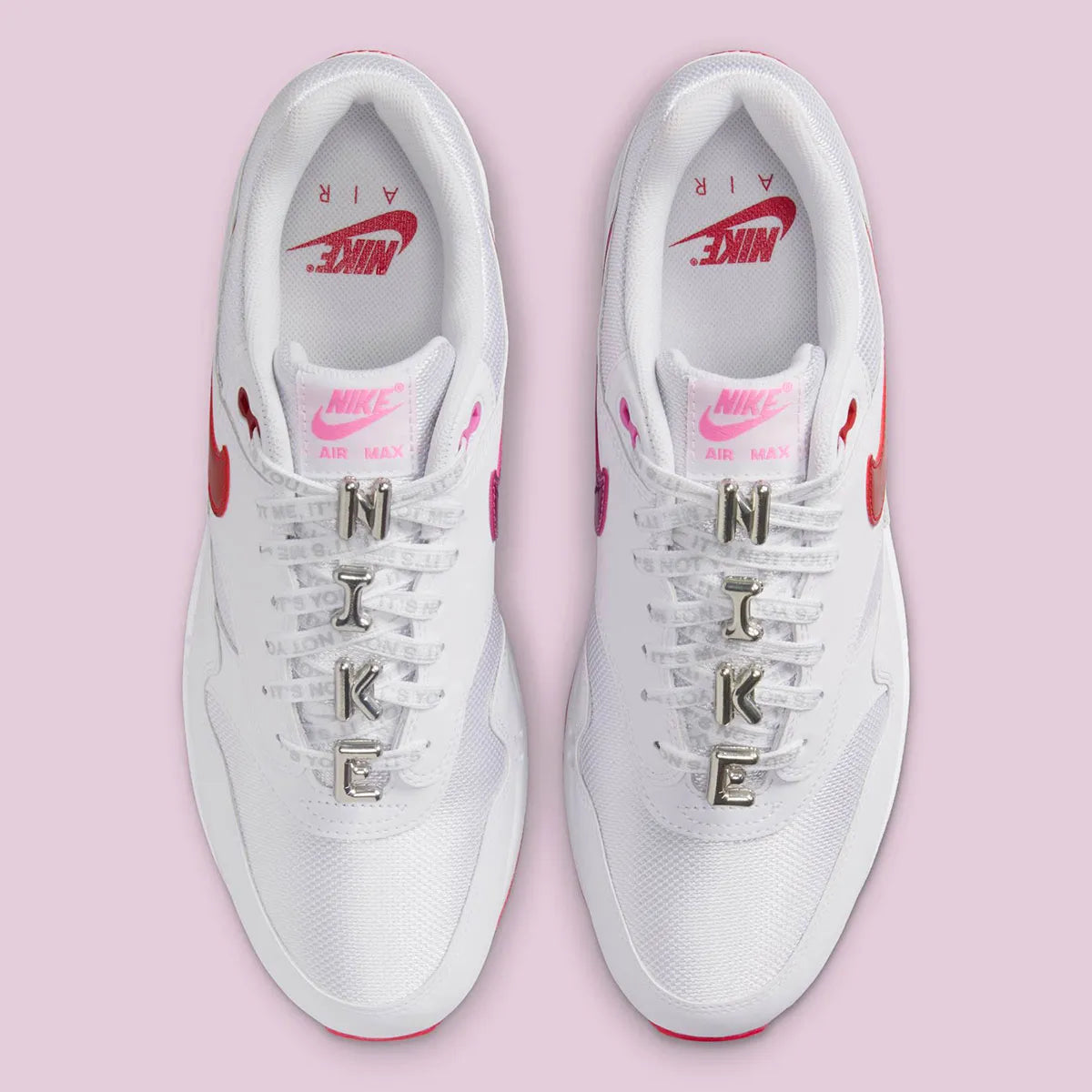Nike Air Max 1 PRM Valentine's Day White rouge blanc argent