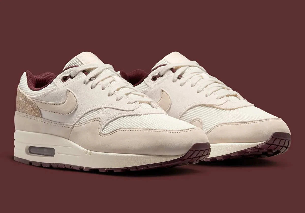 Nike Air Max 1 Sail Burgundy Crush crème blanc marron 