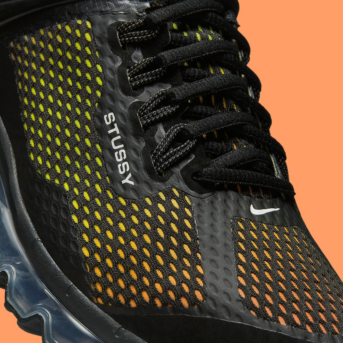 Nike Air Max 2013 Stussy Black jaune noir blanc bulle d'air 