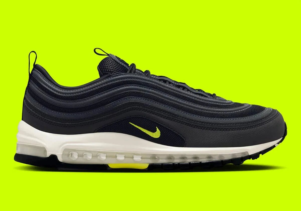 Nike Air Max 97 Black Cyber Noir Fluo blanc 