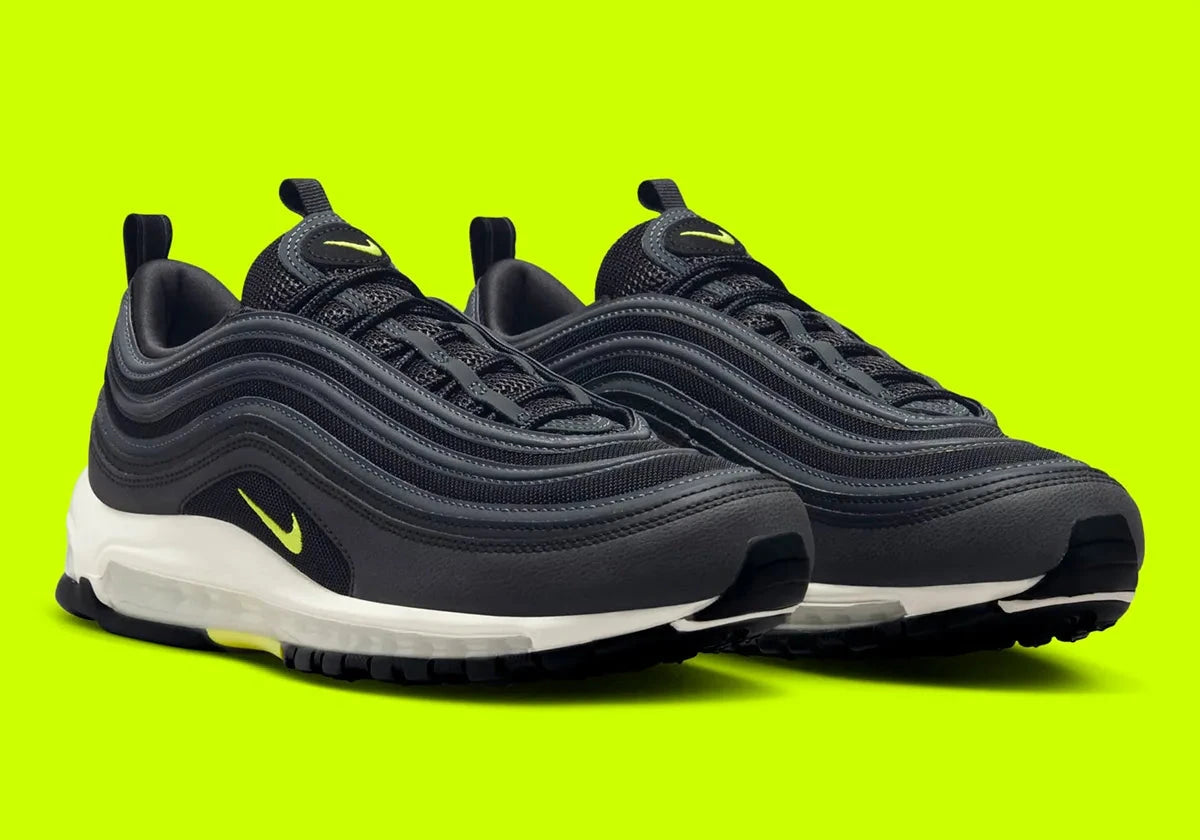 Nike Air Max 97 Black Cyber Noir Fluo blanc 