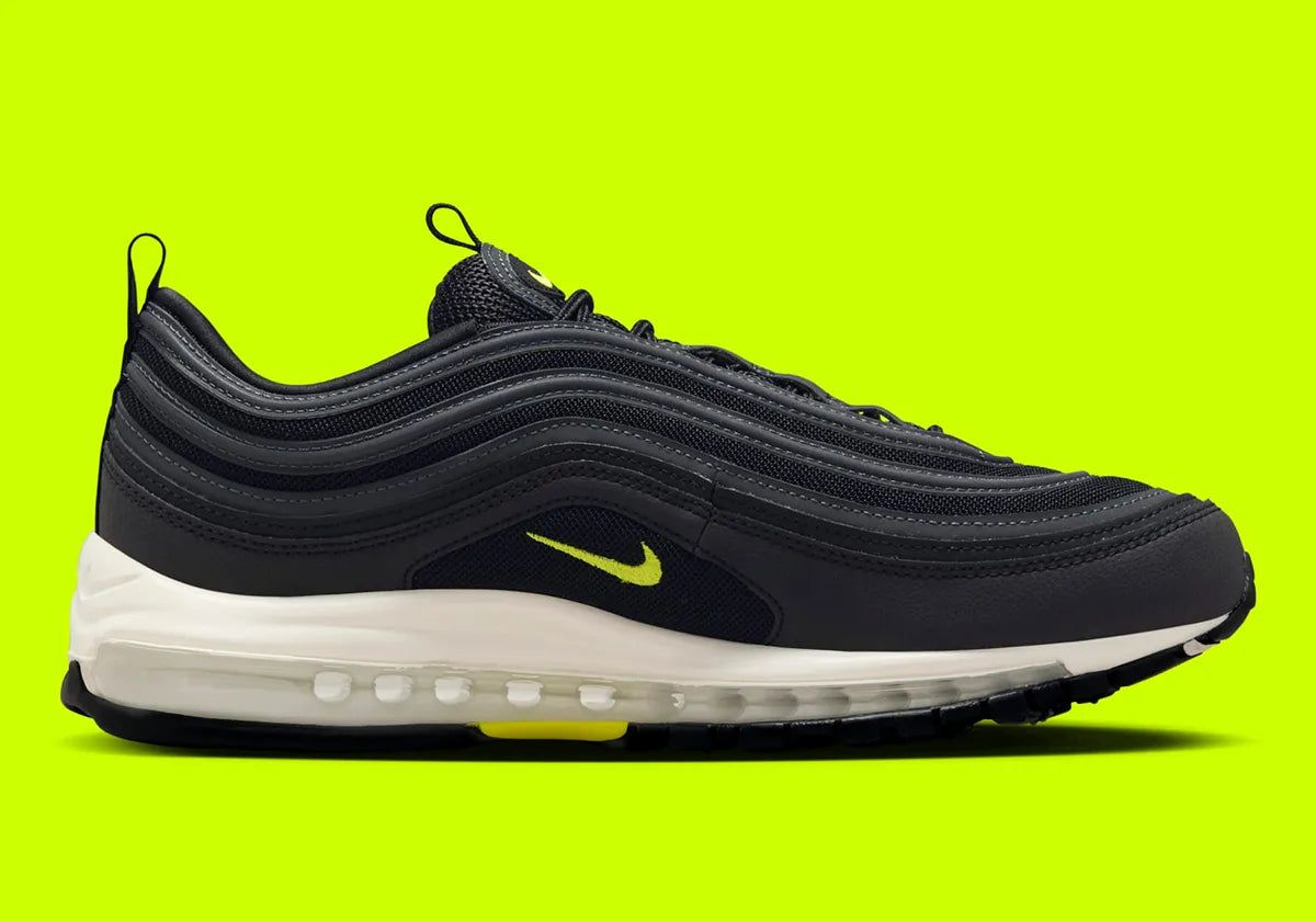 Nike Air Max 97 Black Cyber Noir Fluo blanc 