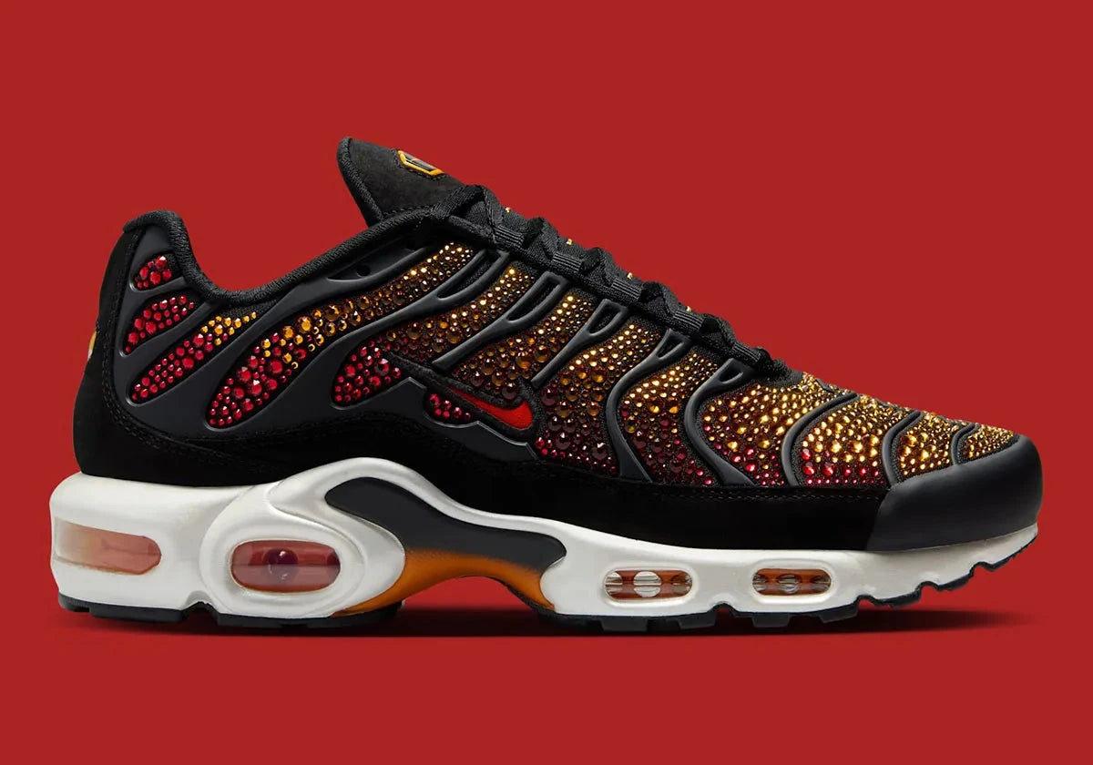 Nike Air Max Plus Swarovski Sunset couché de soleil blanc rouge orange noir blanc jaune