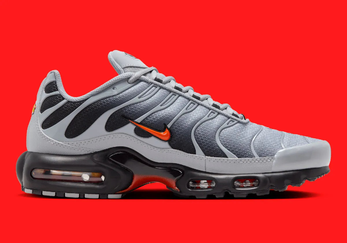 Nike Air Max Plus Wolf Grey Picante Red gris orange rouge noir 