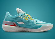Nike Air Zoom GT Cut Titan x Dylan Harper Bleached Aqua en mesh bleu turquoise avec amorti Zoom Air et design performance basketball moderne.