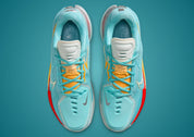 Nike Air Zoom GT Cut Titan x Dylan Harper Bleached Aqua en mesh bleu turquoise avec amorti Zoom Air et design performance basketball moderne.