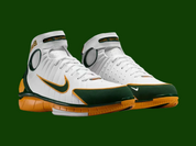 Nike Air Zoom Huarache 2K4 Sue Bird, chaussures de basketball avec amorti Zoom Air, construction Huarache et design dédié à Sue Bird.