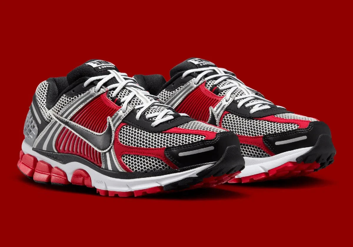Nike Air Zoom Vomero 5 Metallic Silver University Red rouge argent blanc noir 