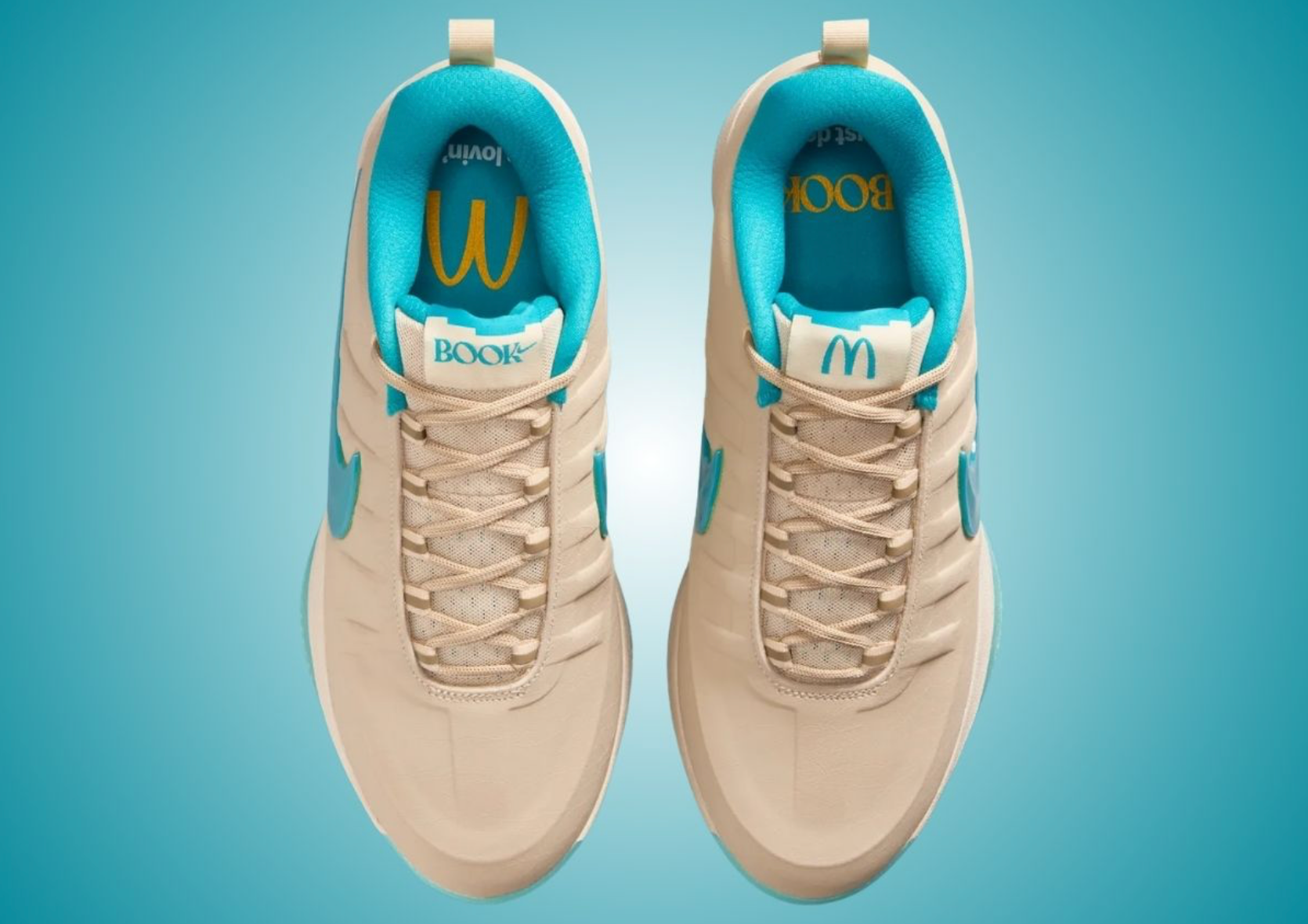 Nike Book 2 Sedona McDonald's avec tige en textile technique, renforts synthétiques, détails colorés inspirés du thème Sedona McDonald's et semelle extérieure à traction multidirectionnelle.
