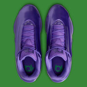 Sneaker Nike KD 19 Field Purple violette avec tige en mesh technique, amorti Zoom Air et design performance basketball moderne. vu du dessus