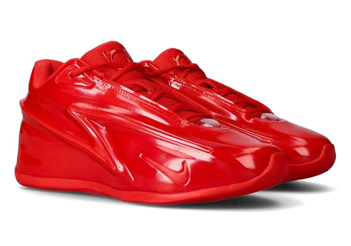 Nike KD 19 University Red rouge vif avec tige en mesh technique, amorti Zoom Air et design performance basketball moderne.