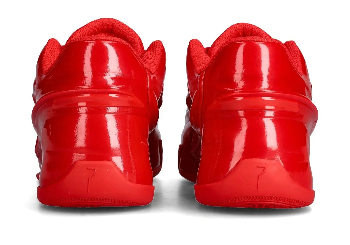 Nike KD 19 University Red rouge vif avec tige en mesh technique, amorti Zoom Air et design performance basketball moderne.