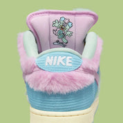 Nike SB Dunk Low Verdy Visty fourure poils doux vert rose bleu jaune 