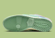 Nike SB Dunk Low Verdy Visty fourure poils doux vert rose bleu jaune 
