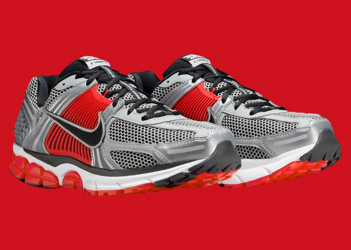 Nike Zoom Vomero 5 Bright Crimson Metallic Silver rouge argent gris blanc 