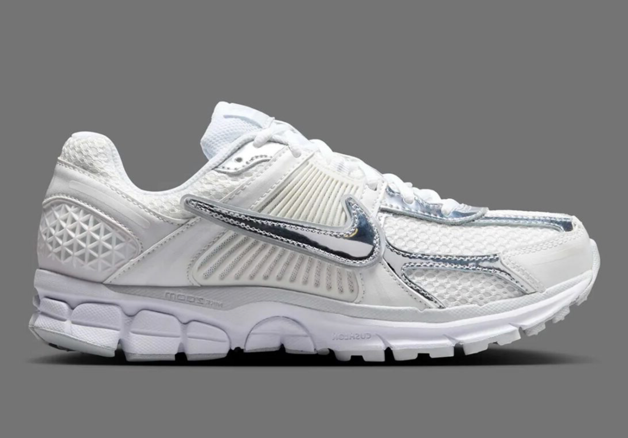 Nike Zoom Vomero 5 Chrome Toe Blanc brillant métallique crème 