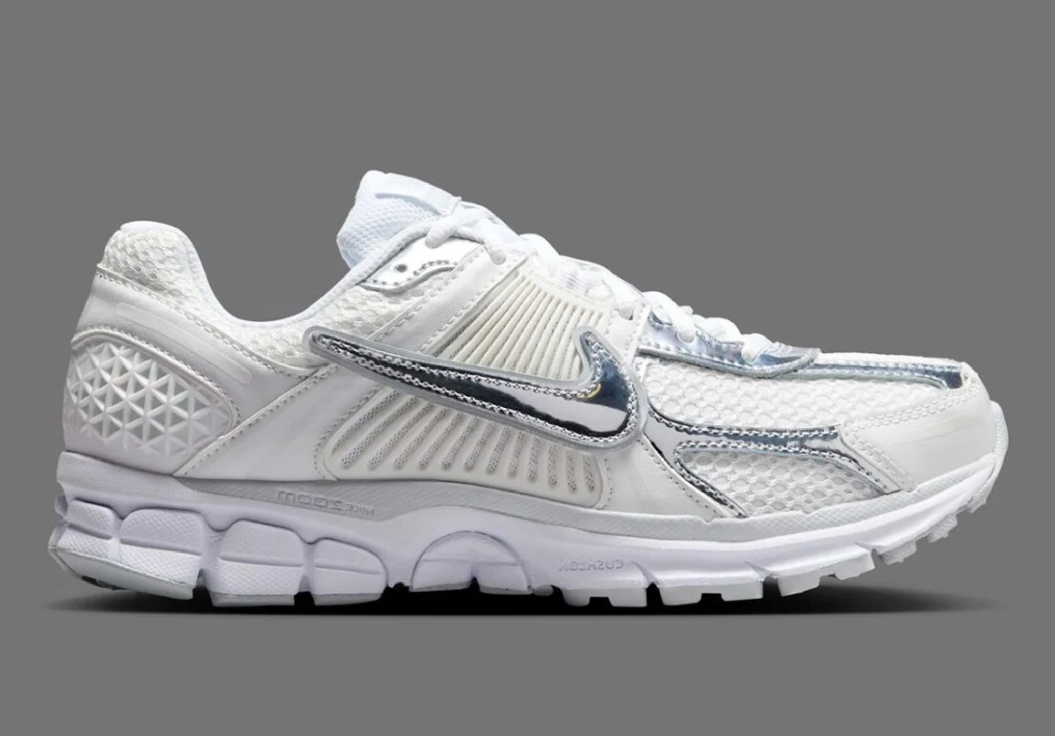 Nike Zoom Vomero 5 Chrome Toe Blanc brillant métallique crème 
