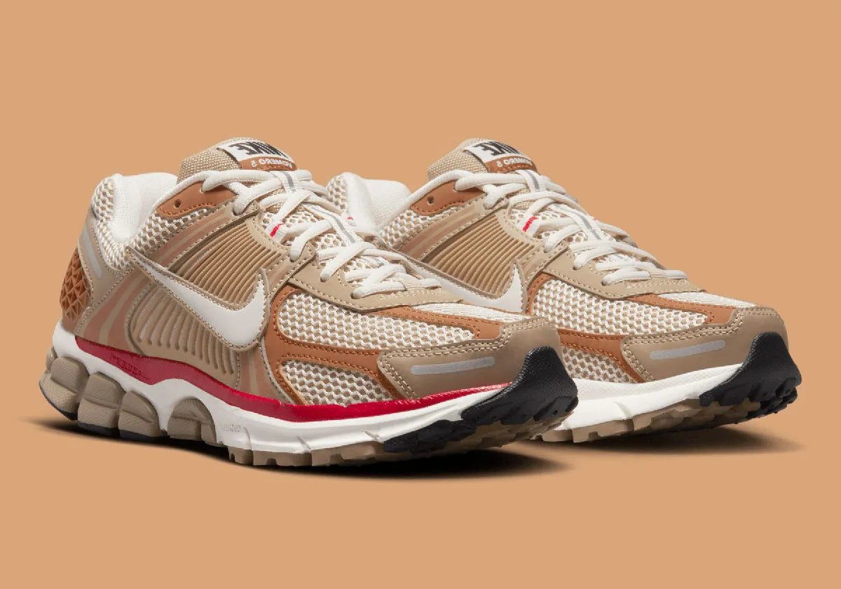 Nike Zoom Vomero 5 Khaki Phantom blanc marron rouge orange 