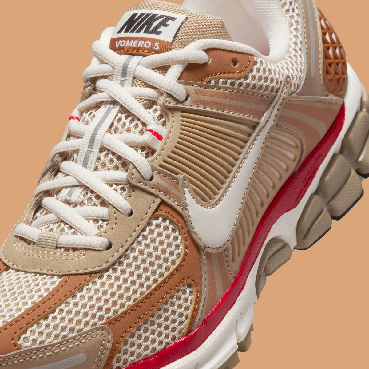 Nike Zoom Vomero 5 Khaki Phantom blanc marron rouge orange 