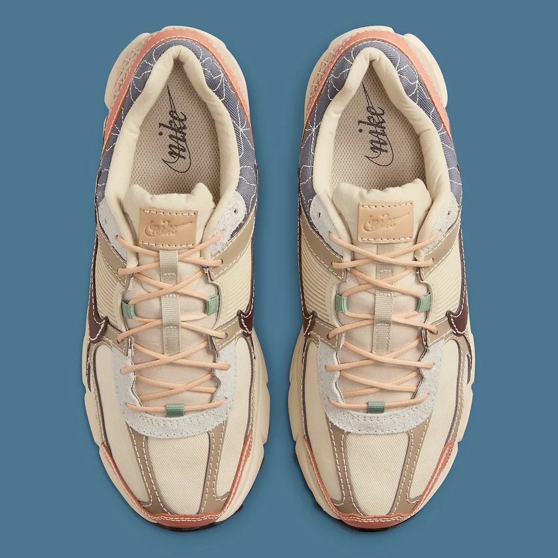 Nike Zoom Vomero 5 Sashiko beige orange bleu blanc