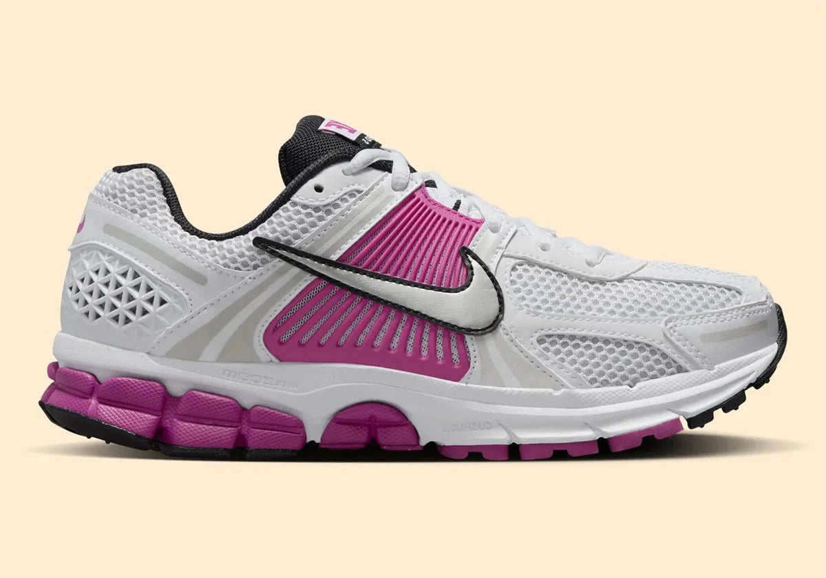 Nike Zoom Vomero 5 White Hot Fuchsia Blanc rose noir métallique 