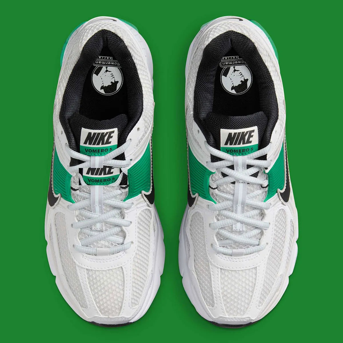 Nike Zoom Vomero 5 White Stadium Green  vert blanc noir 