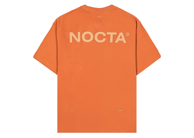 Nike x NOCTA Big Body NRG CS Tee Orange, tee-shirt orange Hot Curry en coton à coupe ample avec épaules tombantes et style NOCTA.