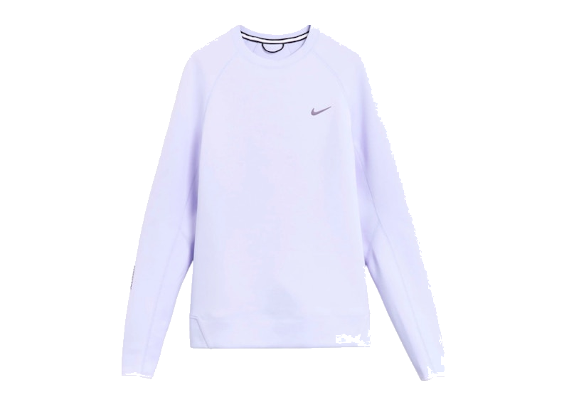 Nike x NOCTA NRG Tech Fleece Crewneck Sweatshirt Palest Purple/Daybreak, sweat violet pâle à col rond en Tech Fleece avec détails ton sur ton.