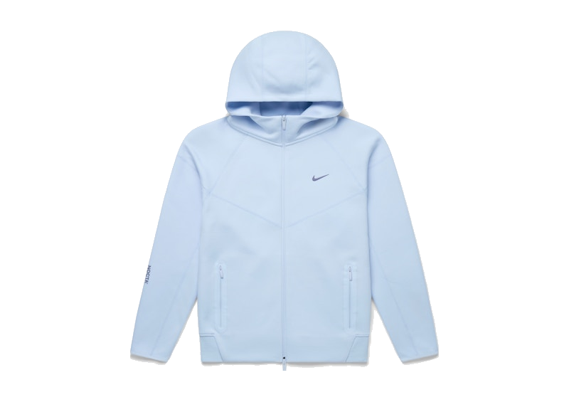 Nike x NOCTA NRG Tech Fleece Full Zip Hoodie Cobalt Tint, hoodie bleu cobalt en Tech Fleece avec fermeture zippée et capuche.