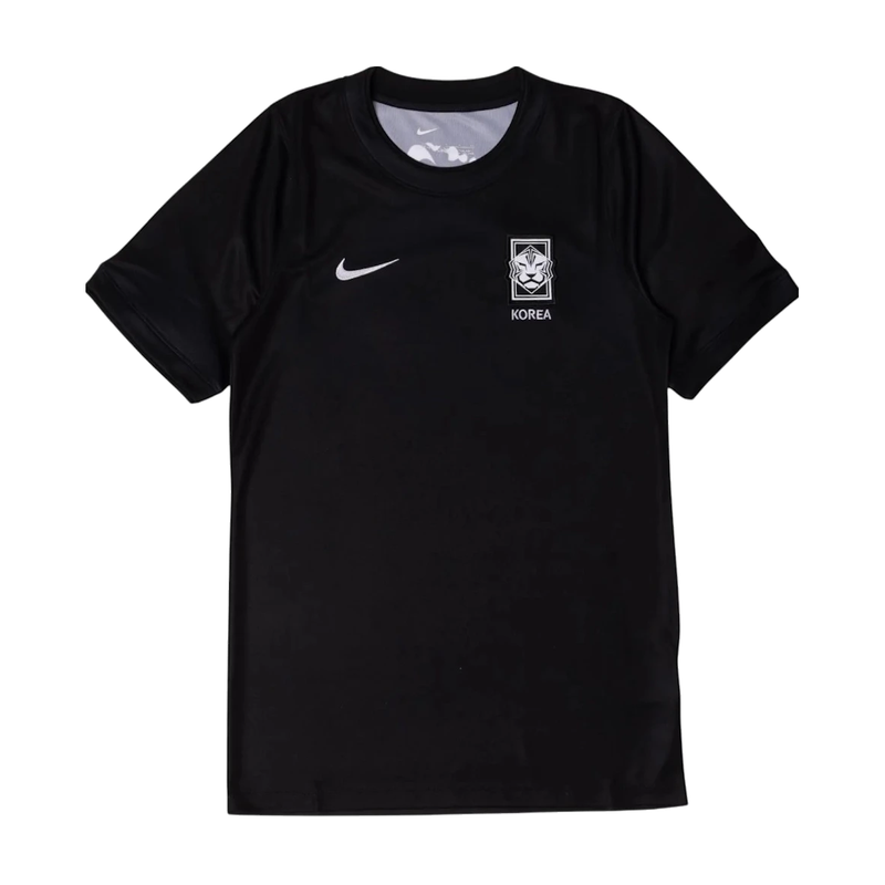 Nike x PEACEMINUSONE Korea KFA X2 Academy Pro Football Top Black en tissu technique noir, technologie Nike Dri-FIT, coupe Academy Pro et détails collaboratifs Korea KFA.