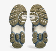 ASICS Gel-Nimbus 9 Oatmeal Ironclad – sneaker running neutre sable et terre avec amorti GEL, vue de dessous