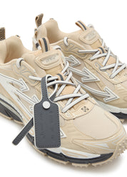 Sneakers OFF-WHITE Be Right Back Light Beige en matériaux techniques avec détails graphiques signature et semelle sculpturale
