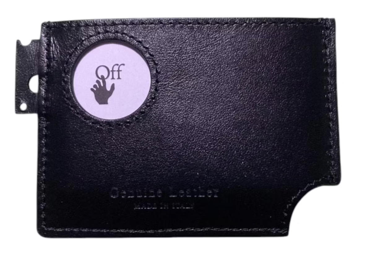 OFF-WHITE Porte-cartes Meteor Noir violet main off