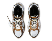 OFF-WHITE Be Right Back Silver Bronze argent et bronze en matériaux techniques avec détails graphiques signature et semelle sculpturale (vue de dessus)