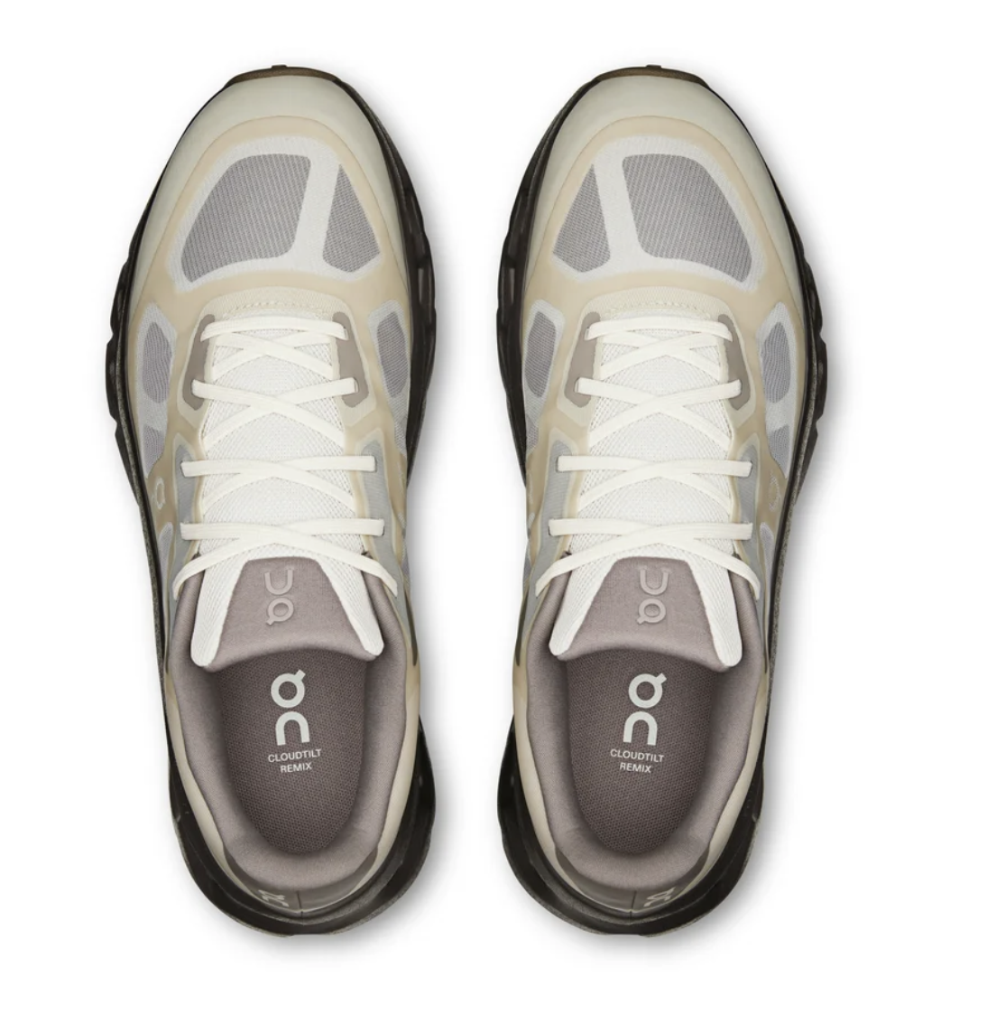 On Running Cloudtilt Remix Dew Pebble, sneaker lifestyle On Running aux tons Dew et Pebble équipée de la technologie CloudTec Phase® et de l'amorti Helion™.