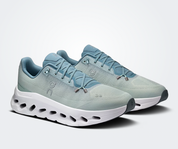 On Running Cloudtilt Tide Mineral, sneaker lifestyle bleue et grise équipée des technologies CloudTec Phase® et Helion™ offrant un amorti performant et un confort optimal.