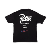 Patta x FC Barcelona Culers del Món T-Shirt Black, tee-shirt noir issu de la collaboration Patta et FC Barcelona avec détails Culers del Món.