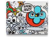 Portefeuille Louis Vuitton Multiple bleu cartoon dessin coloré multicolors blanc bulle