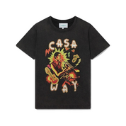 Casablanca Music For The People Printed T-Shirt Black, tee-shirt Casablanca noir à manches courtes avec imprimé graphique Music For The People.