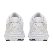 Saucony Grid Ride Millennium White Silver Black, sneaker Saucony rétro-running blanche, argentée et noire en mesh avec empiècements techniques et amorti GRID.