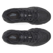 Saucony Grid Ride Millennium entièrement noire avec mesh texturé et semelle amortie GRID.Vue de haut