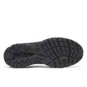 Saucony Grid Ride Millennium entièrement noire avec mesh texturé et semelle amortie GRID.Vue de la semelle 