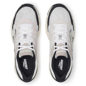 Sneakers Saucony Grid Ride Millennium blanches et noires en suède et textile avec technologie Grid et design running rétro.Vue de haut