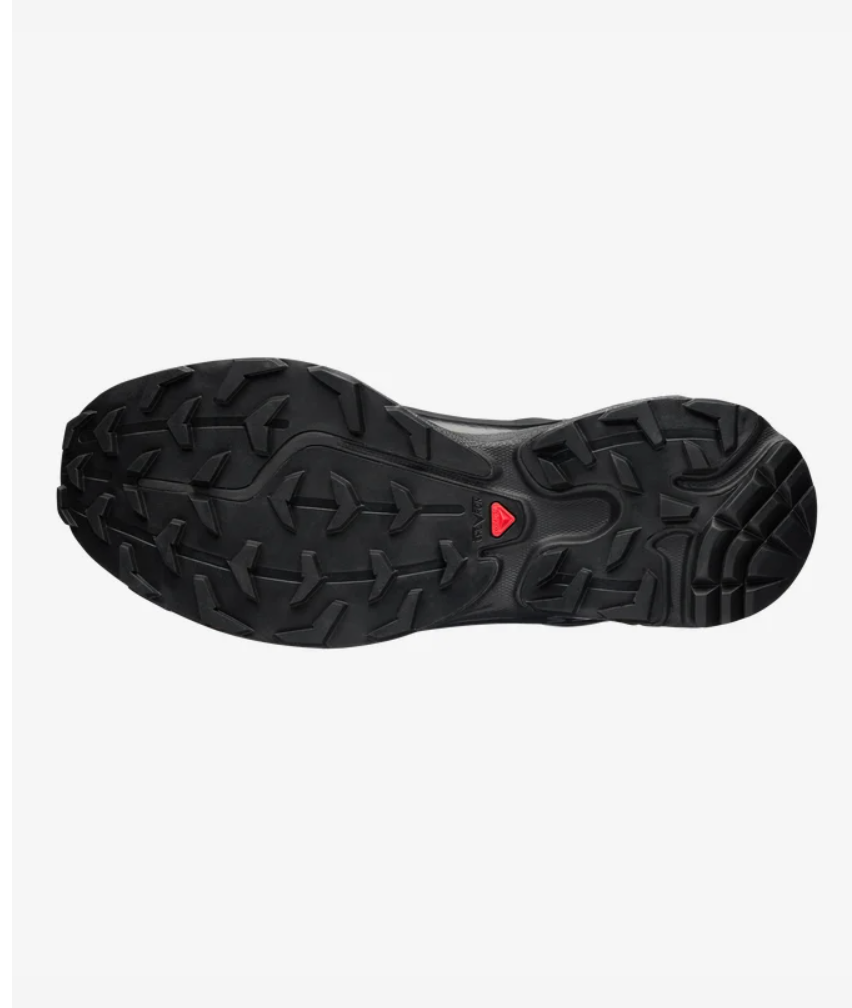 chaussure de trail SALOMON BLACK / BLACK / PHANTOM , noir , semelle légère et confortable , vue du dessous