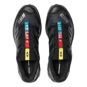 Chaussure de randonnée, trail de la marque Salomon, noir et argenté, vue de dessus