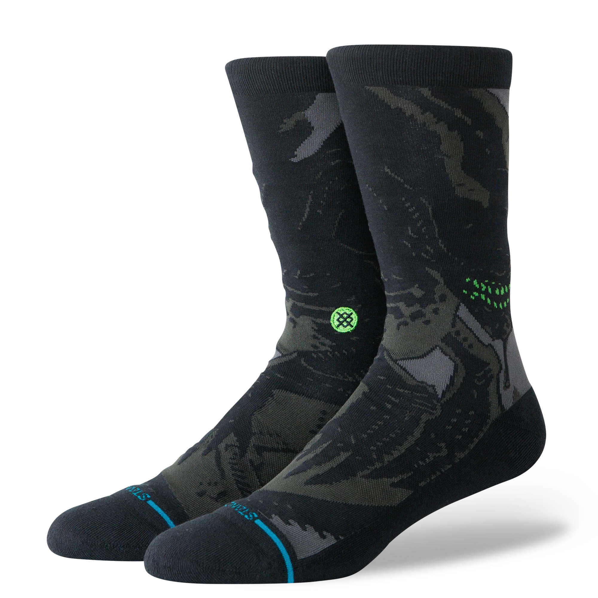 STANCE Alien Crew, chaussettes mi-mollet inspirées du film Alien avec motif exclusif, renforts au talon et à la pointe et maintien confortable.