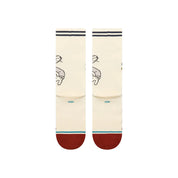 Paire de chaussette beige à motif bugs (looney tunes) vue de derrière